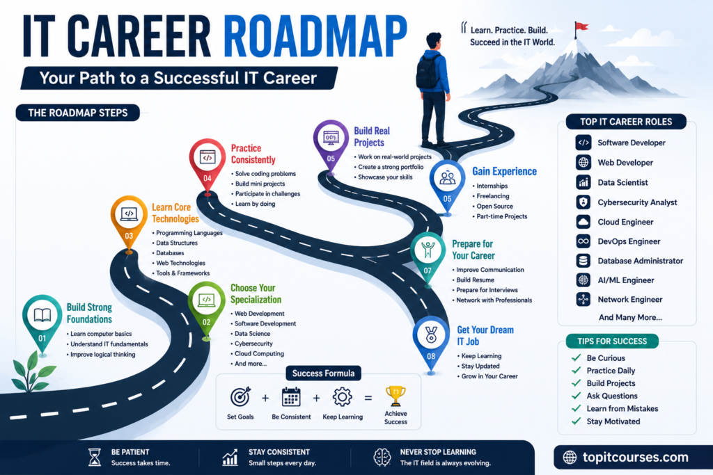 IT Career Roadmap for Students Learning Information Technology