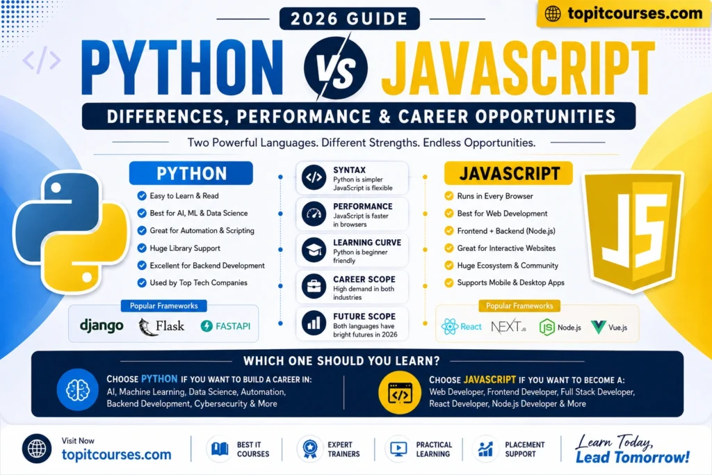 Python vs JavaScript: Differences, Performance & Career Opportunities in 2026